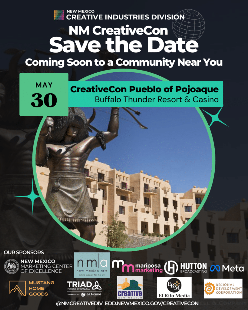 New Mexico CreativeCon 2026 Pueblo of Pojoaque poster