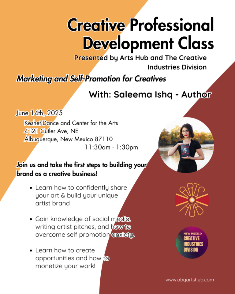 Marketing and self promotion creative development class flyer
