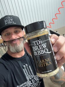 TD's brew and BBQ employee showing their Dry rub