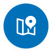 Map with pin icon