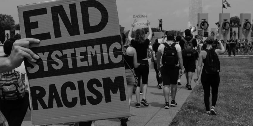 "End Systemic Racism" Sign at a protest
