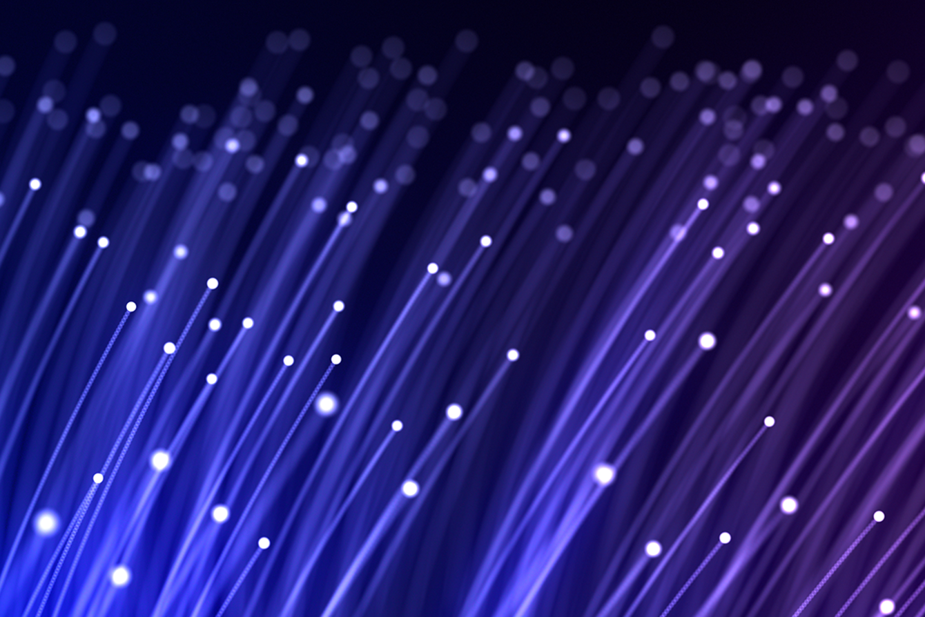 Fiber optics close up