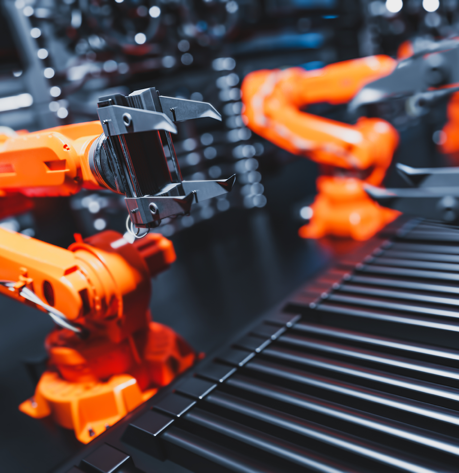 Robotics in manufacturing plant