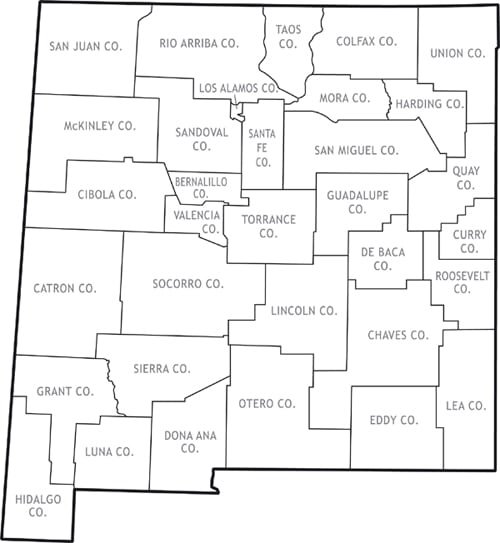 NM Counties Map